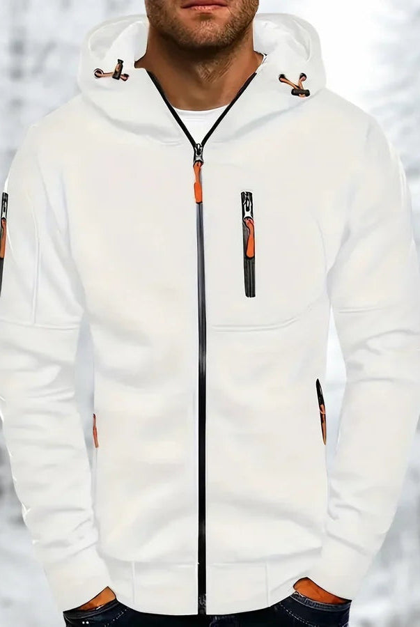 Men's Zip Hoodie with Chest and Sleeve Pockets | 9 Colours