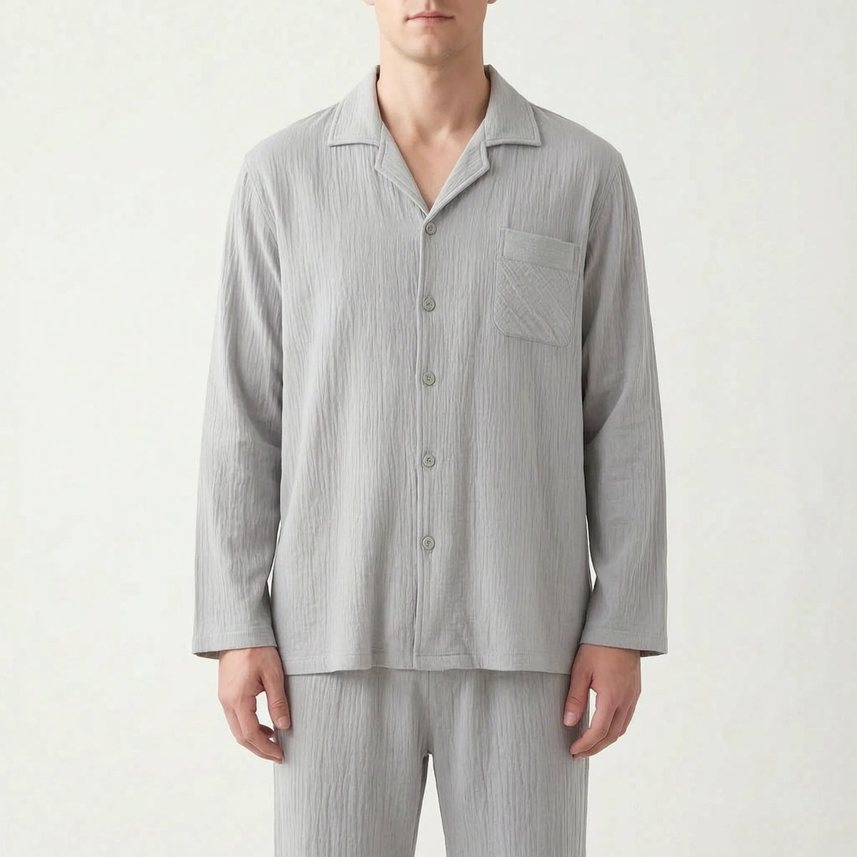 Men's Double Gauze Pyjamas | Camp Collar | 4 Colours