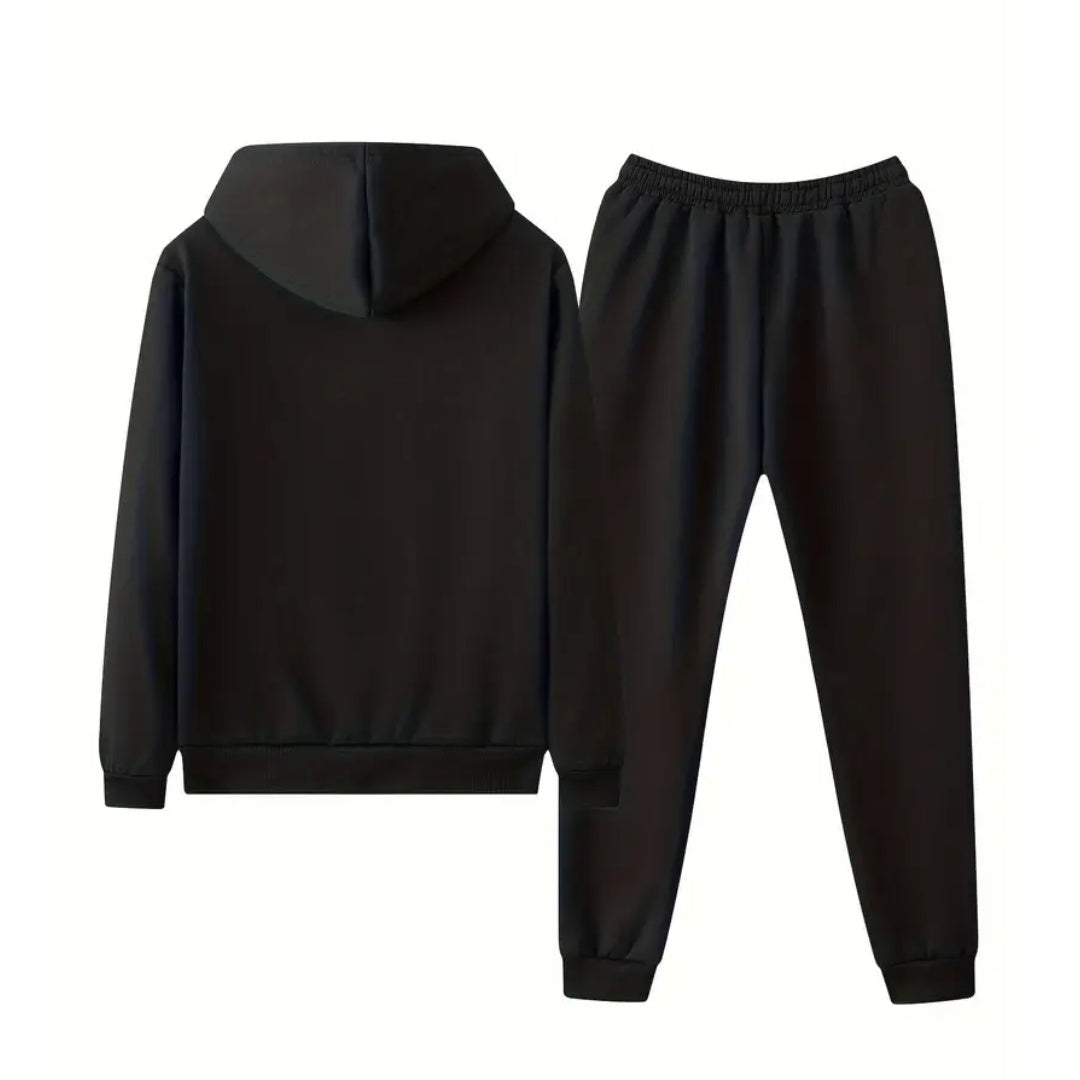 Men's Fleece Lined Zip Hoodie Tracksuit | Joggers