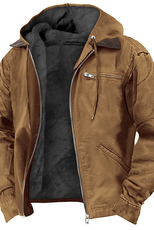 Men's Lined Hooded Jacket | Teddy Lining | Full Zip | 6 Colours