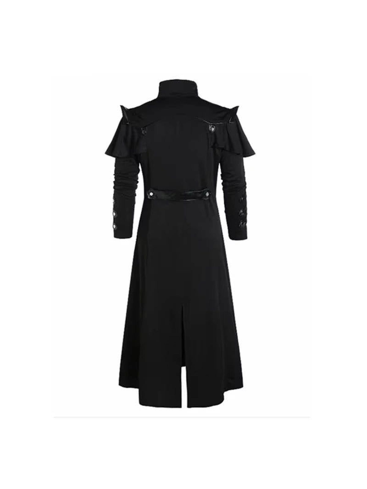 Black gothic coat, back view