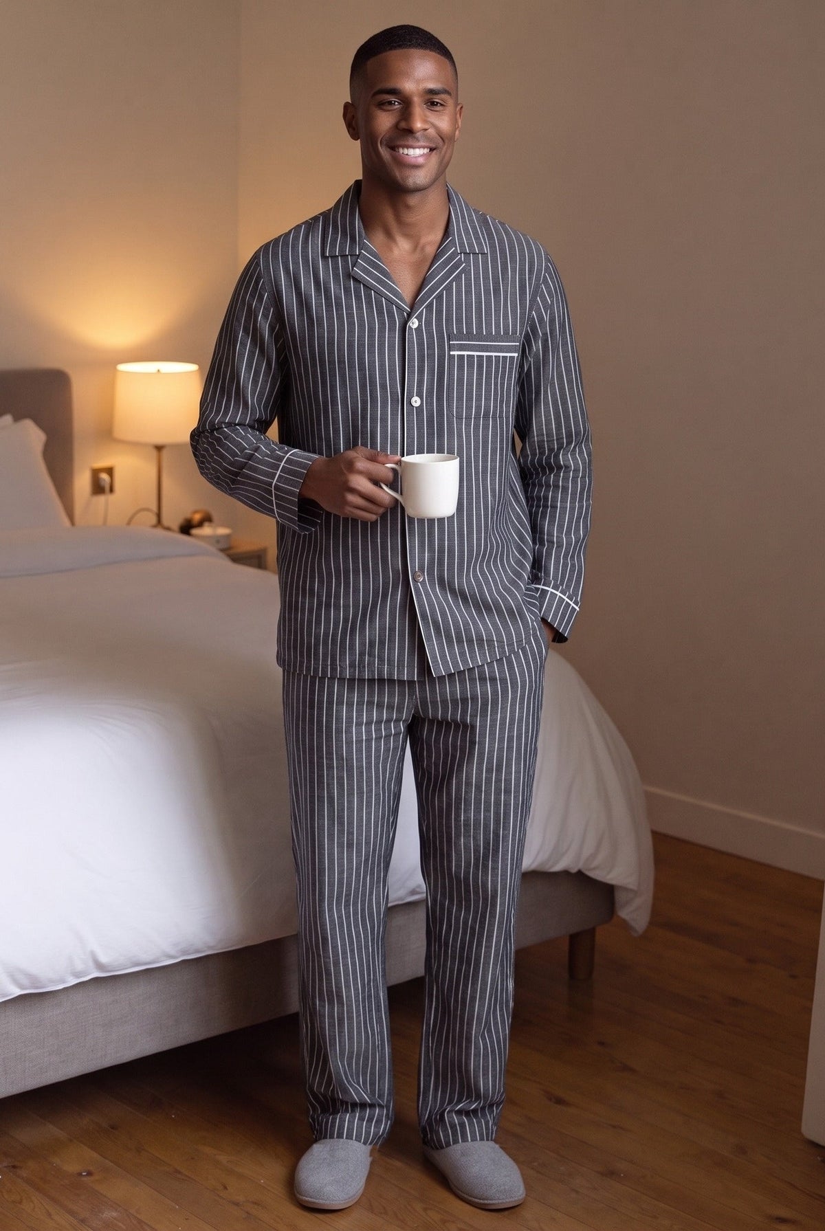 Men's Striped Pyjamas | Button Front | 2 Colours