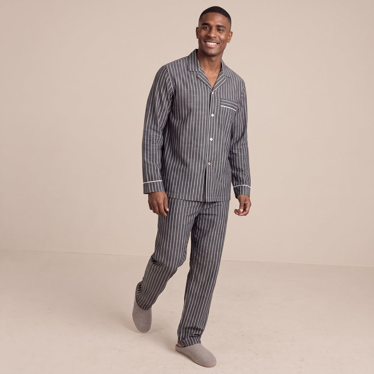 Men's Striped Pyjamas | Button Front | 2 Colours