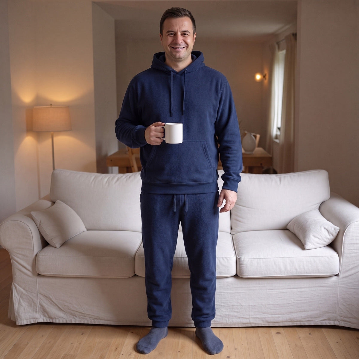 Men's Bamboo Viscose Lounge Set | Hoodie and Joggers | Navy