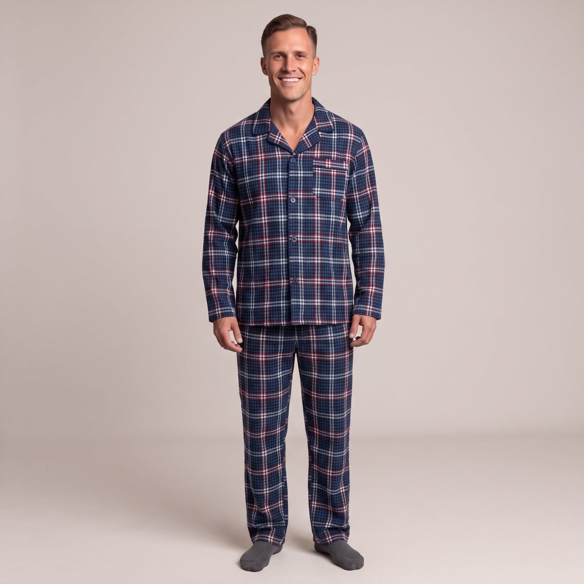 Men's Flannel Pyjama Set | Check | 3 Colours