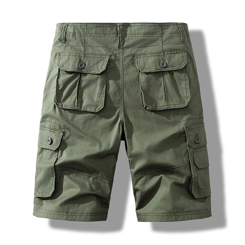 Men's Knee Length Shorts | Cargo | Cotton | Multi-Pocket