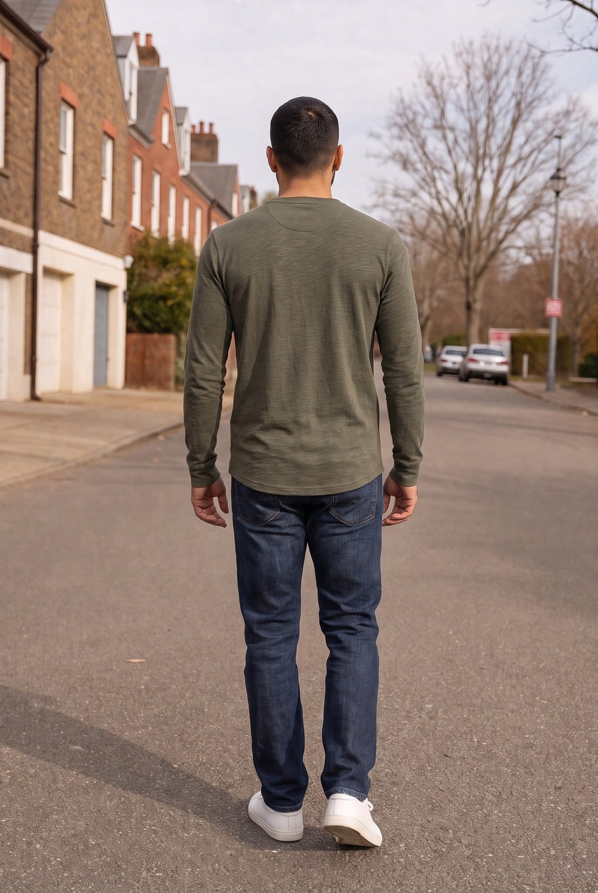 Men's Long Sleeve Henley Top | Button Placket | 5 Colours