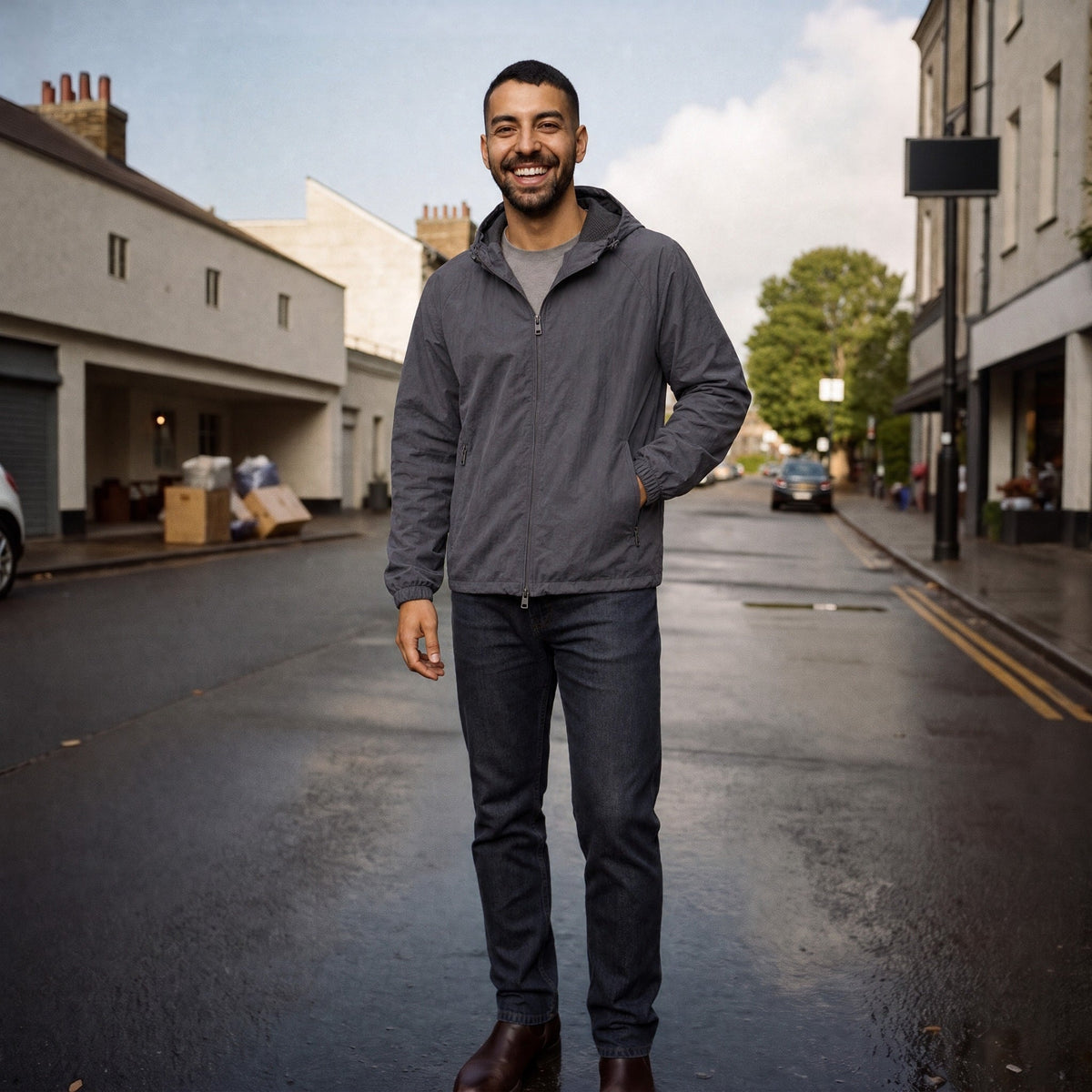 Men's Ultralight Windbreaker | Hooded | Water Repellent | Mesh Lined