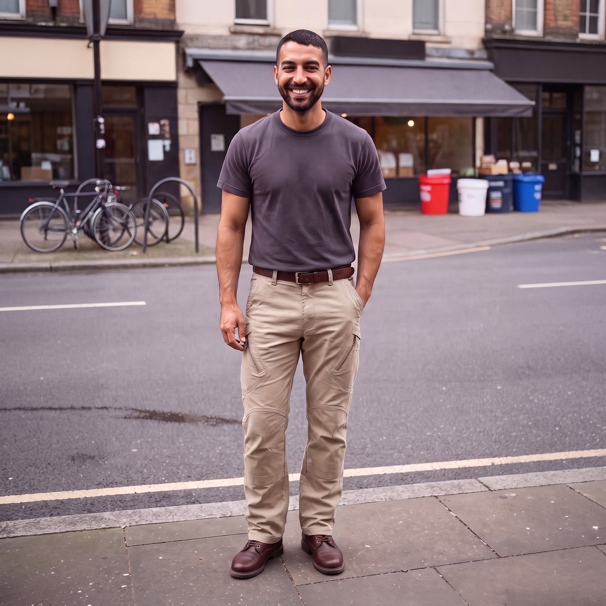 Men's Work Trousers | Stretch Canvas | Tactical | Cargo Pockets