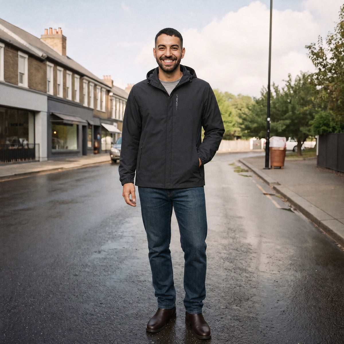 Men's Waterproof Hiking Jacket | Hooded | Windproof | Lightweight