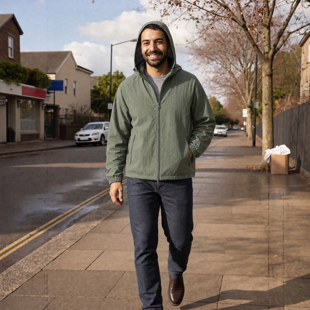 Men's Ultralight Windbreaker | Hooded | Water Repellent | Mesh Lined