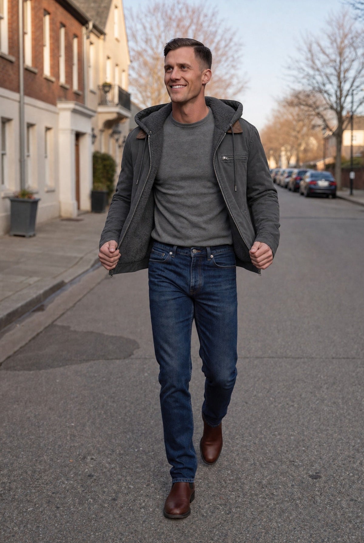 Men's Lined Hooded Jacket | Teddy Lining | Full Zip | 6 Colours