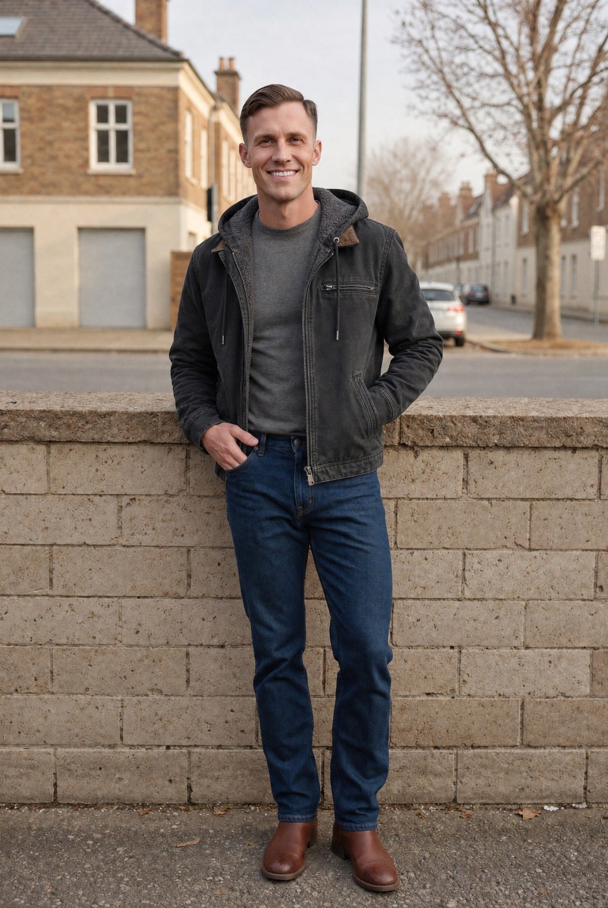 Men's Lined Hooded Jacket | Teddy Lining | Full Zip | 6 Colours