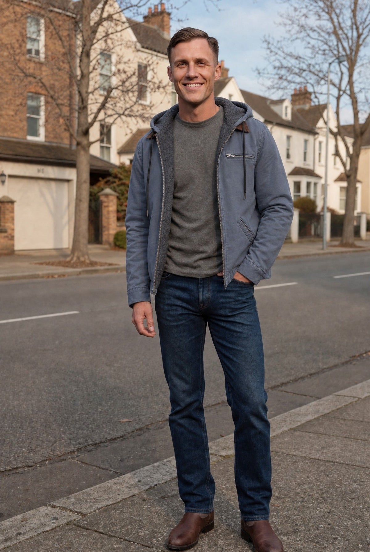 Men's Lined Hooded Jacket | Teddy Lining | Full Zip | 6 Colours