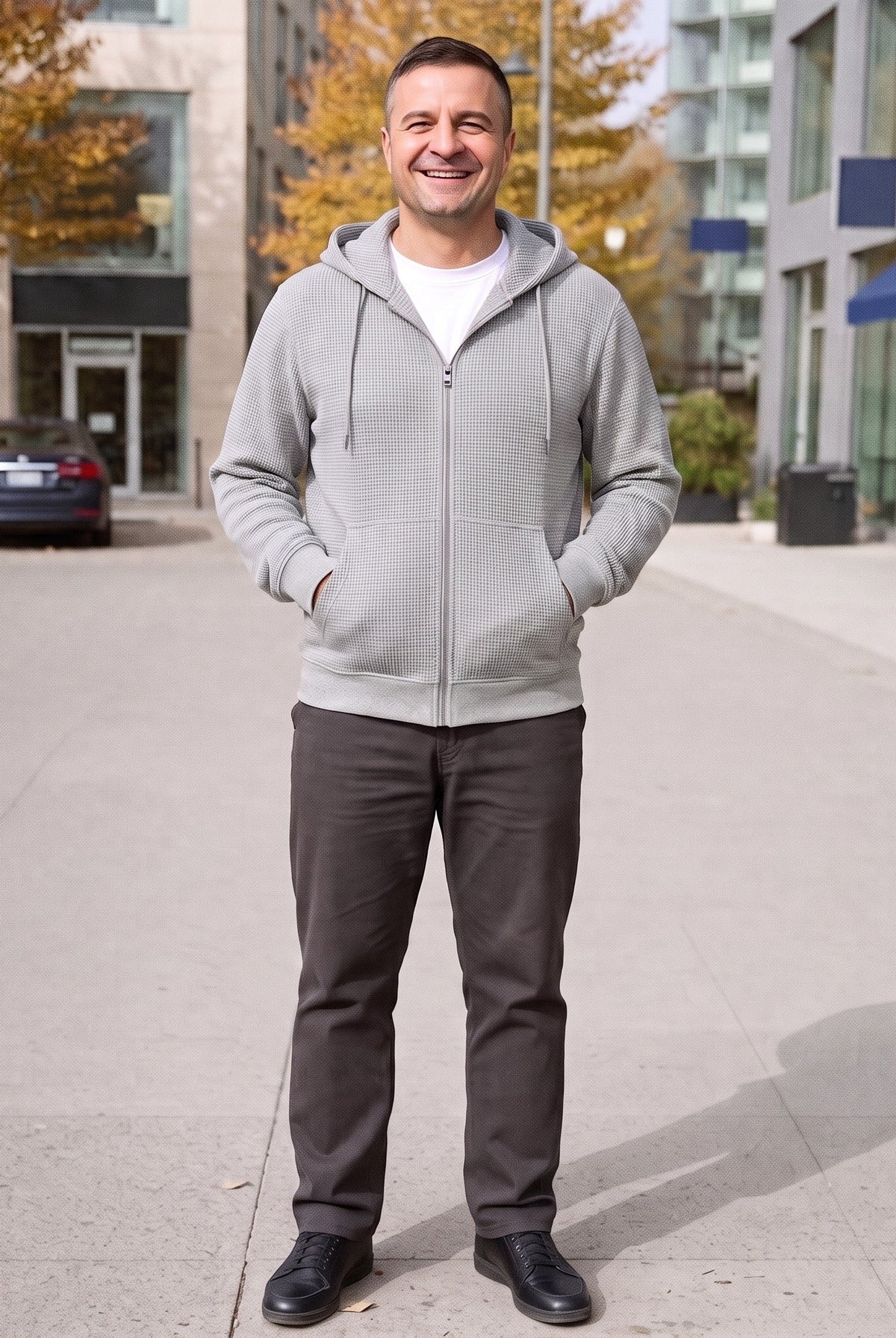 Men's Zip-Through Hoodie | Metal-Tipped Drawcords | 5 Colours