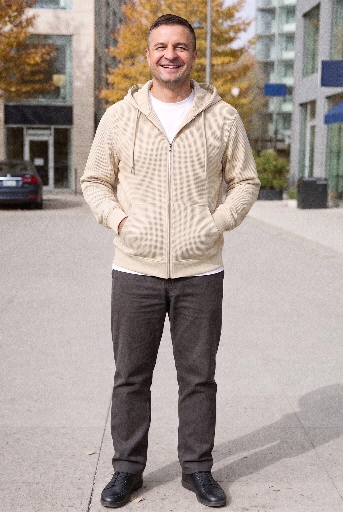 Men's Zip-Through Hoodie | Metal-Tipped Drawcords | 5 Colours