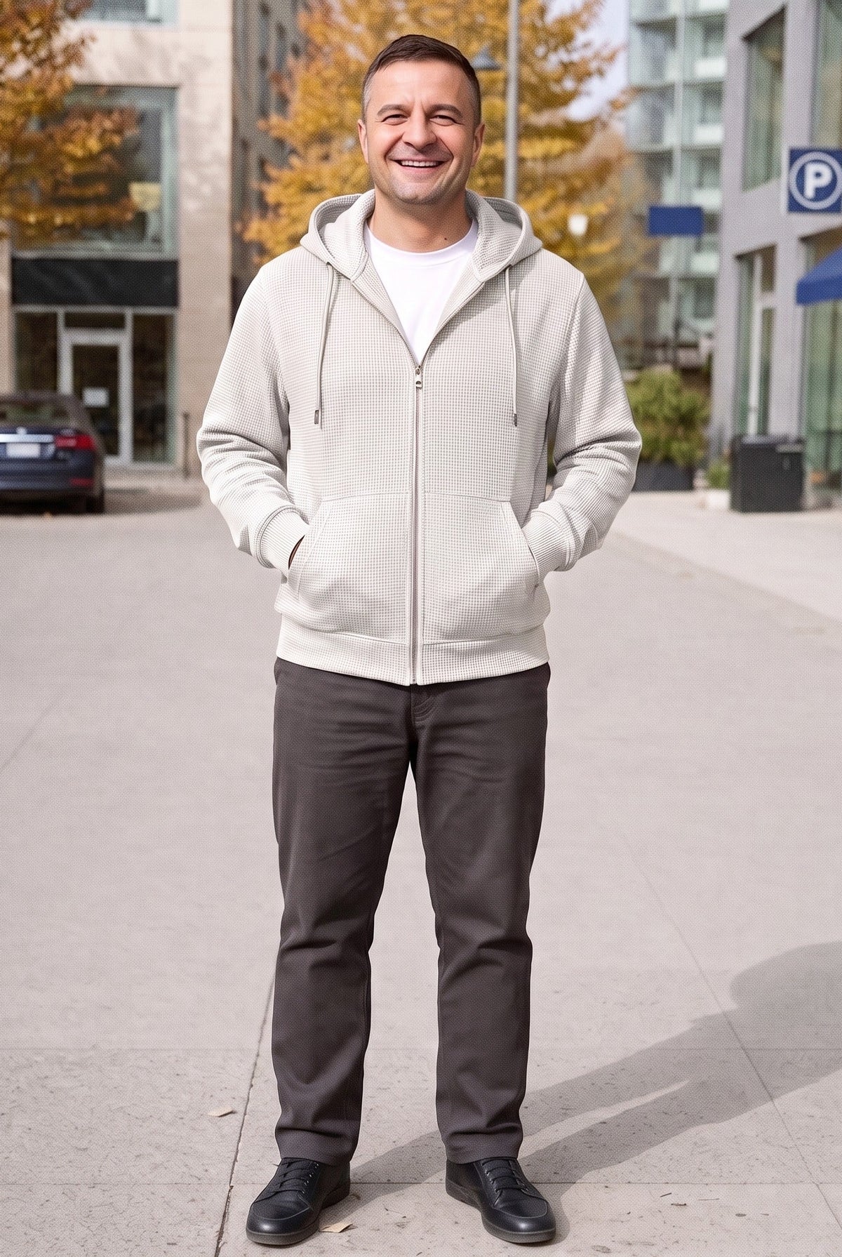 Men's Zip-Through Hoodie | Metal-Tipped Drawcords | 5 Colours