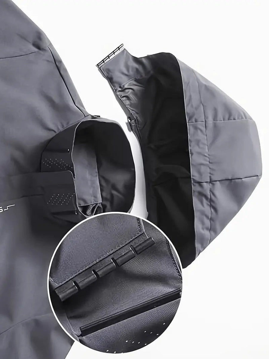Close-up of the hood, collar and cuff