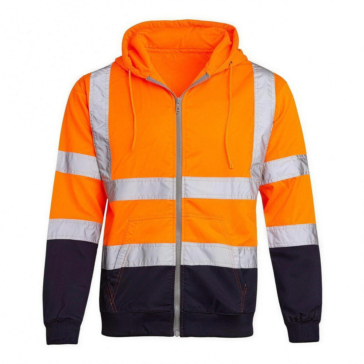 Men's Zip-Up Hoodie | Reflective Stripes | Hooded