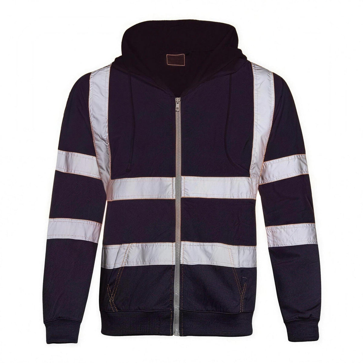 Men's Zip-Up Hoodie | Reflective Stripes | Hooded