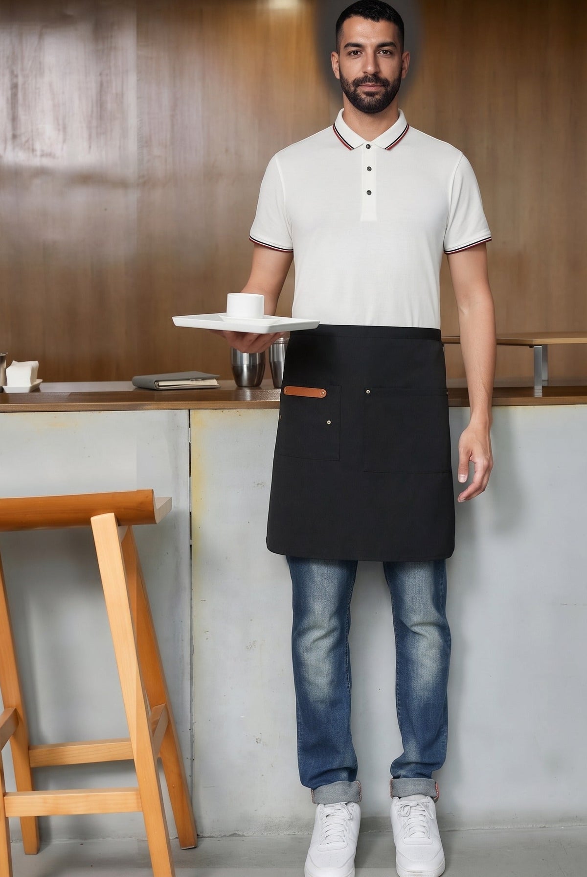 Men's Waist Apron | Canvas | Water-Resistant | Pockets | Long Ties