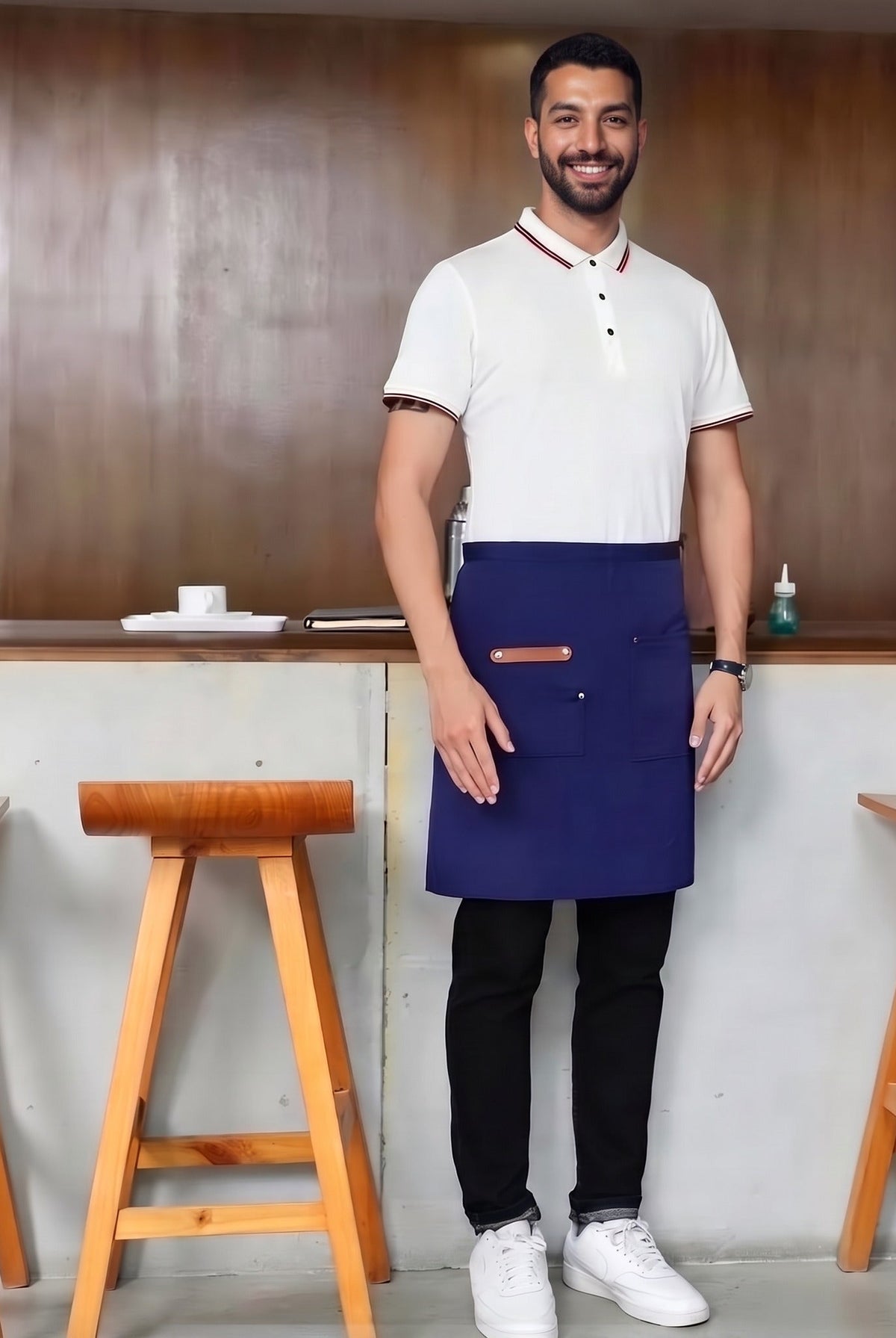 Men's Waist Apron | Canvas | Water-Resistant | Pockets | Long Ties
