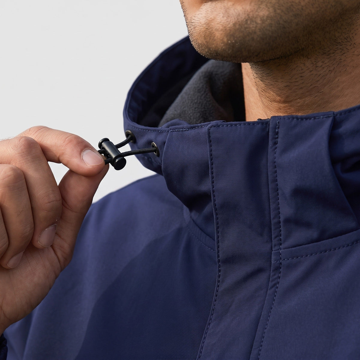 Men's Short Rain Jacket | Hooded | Waterproof | Zip Chest Pocket