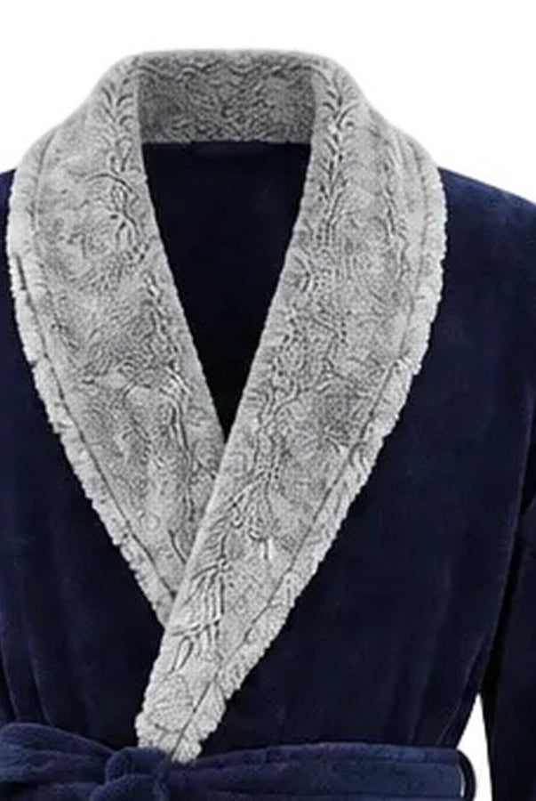 Men's Coral Fleece Dressing Gown | Shawl Collar | 3 Colours