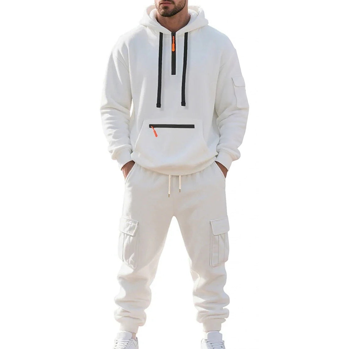 Men's Cargo Tracksuit | Hoodie with Zip Pockets | 6 Colours