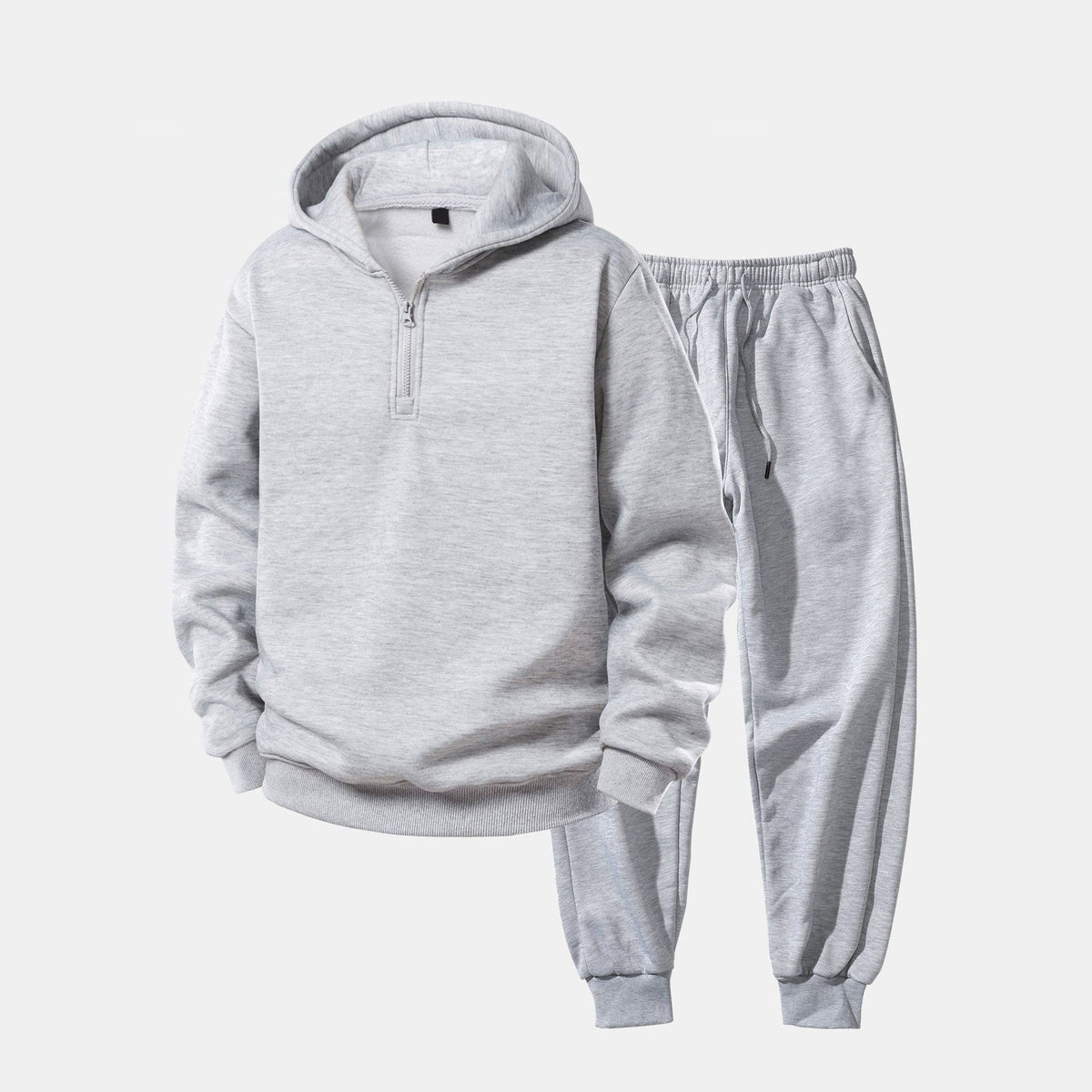Men's Quarter Zip Hoodie Tracksuit | Cuffed Joggers | 2 Colours