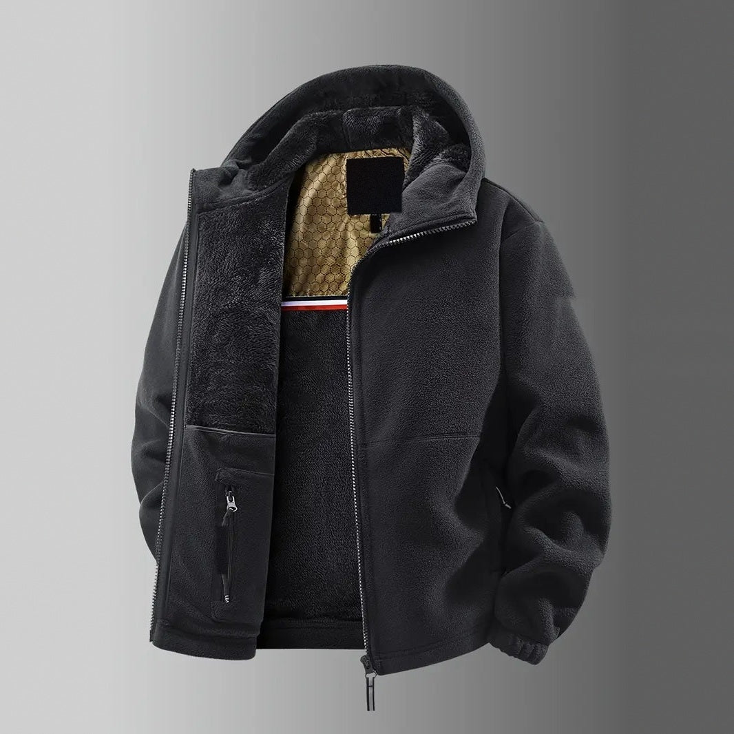 Men's Hooded Fleece Jacket | Teddy Lining | Full Zip | 5 Colours