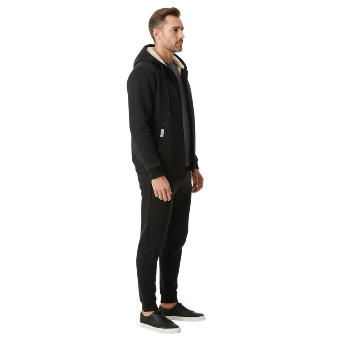 Men's Fleece Lined Zip Hoodie Tracksuit | Joggers