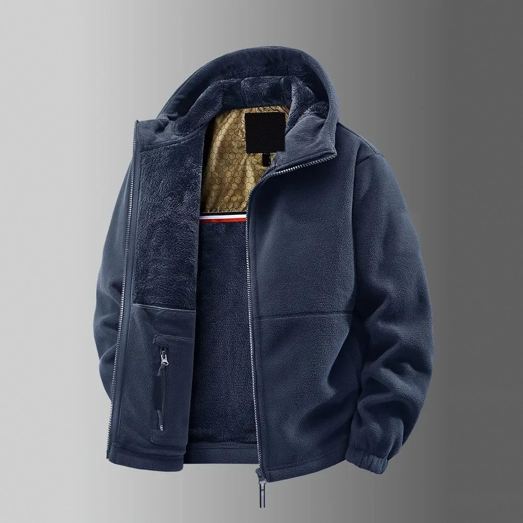 Men's Hooded Fleece Jacket | Teddy Lining | Full Zip | 5 Colours