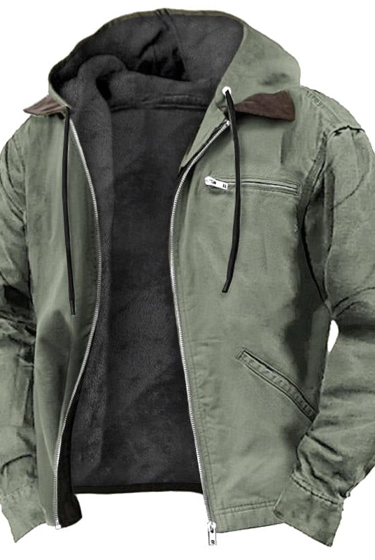Men's Lined Hooded Jacket | Teddy Lining | Full Zip | 6 Colours