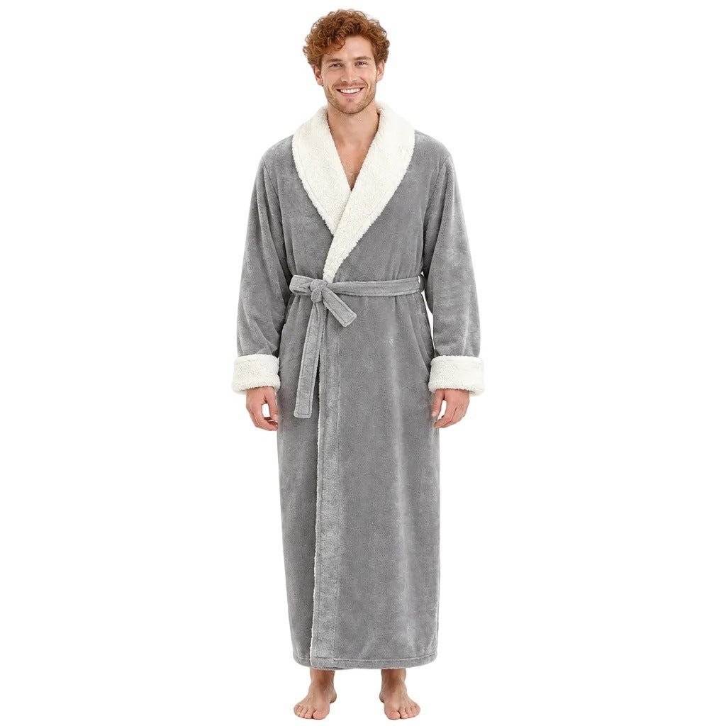 Men's Coral Fleece Dressing Gown | Shawl Collar | 3 Colours