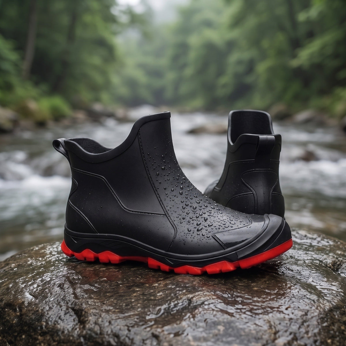 Men's Short Rain Boots | Treaded Sole | 3 Colours