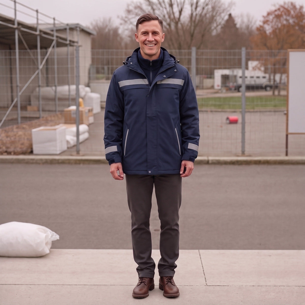 Men's 3-in-1 Jacket | Reflective | Detachable Fleece Liner | Hooded