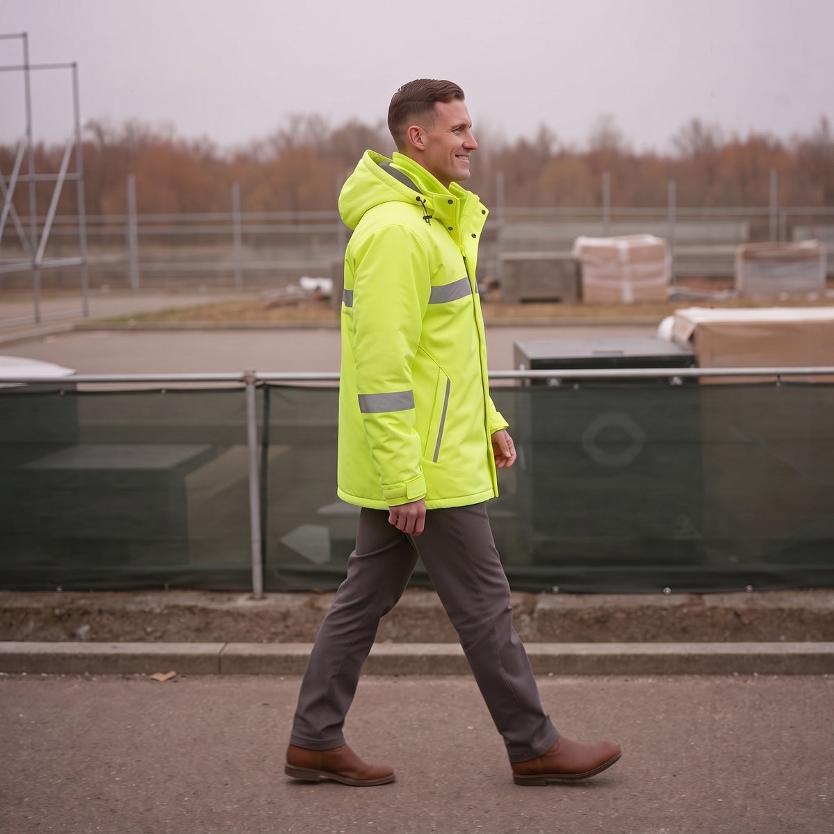 Men's 3-in-1 Jacket | Reflective | Detachable Fleece Liner | Hooded