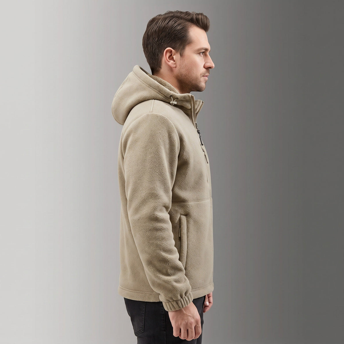 Men's Hooded Fleece Jacket | Teddy Lining | Full Zip | 5 Colours