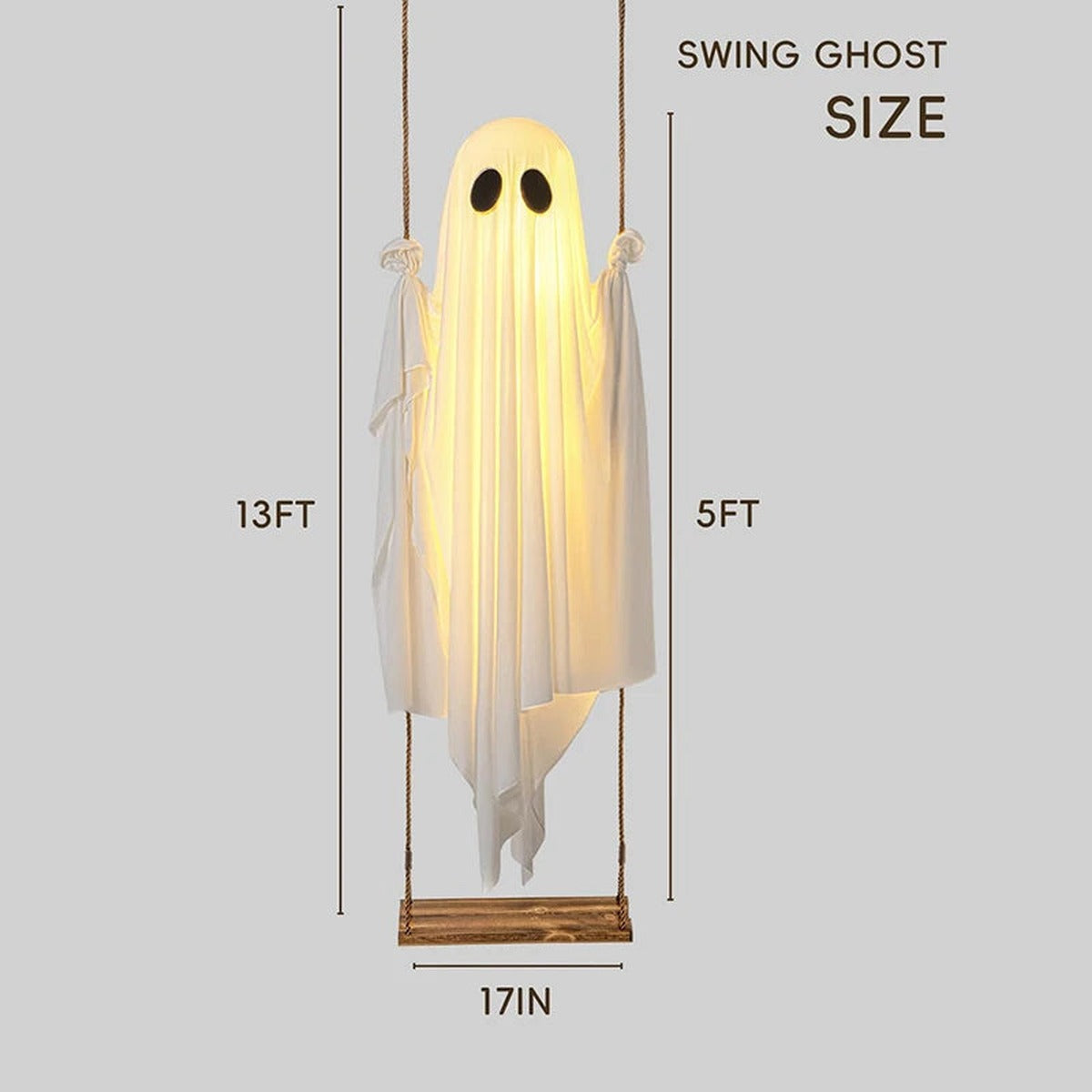 Size of the ghost on the swing