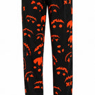 Close-up of the pumpkin print on the joggers