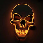Orange LED skull mask glowing