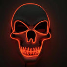 Red LED skull mask glowing