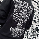 Close-up of the spine print on the back