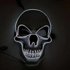 White LED skull mask glowing
