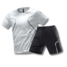 Activewear Set - T-Shirt - Shorts - Gym Clothes - Exercise Clothes for Men -Chaps London-White-XS-Chaps London