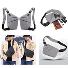 Anti-Theft Bag - Men's Slim Anti-Theft Crossbody Bag with Adjustable Strap-Shoulder Bags-Chaps London-Chaps London