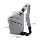 Anti-Theft Bag - Men's Slim Anti-Theft Crossbody Bag with Adjustable Strap-Shoulder Bags-Chaps London-Chaps London