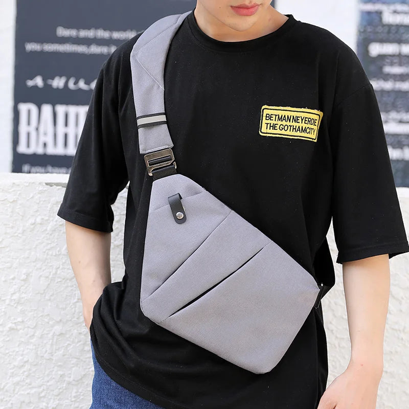 Anti-Theft Bag - Men's Slim Anti-Theft Crossbody Bag with Adjustable Strap-Shoulder Bags-Chaps London-Chaps London