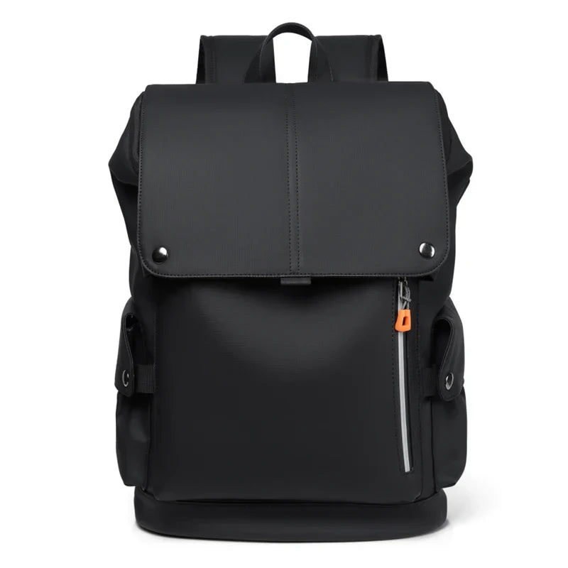 Backpack | Men's Waterproof Laptop Travel Rucksack | USB Charging Port-Backpack-Chaps London-Black-Chaps London